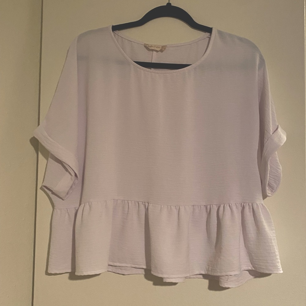 white peplum top